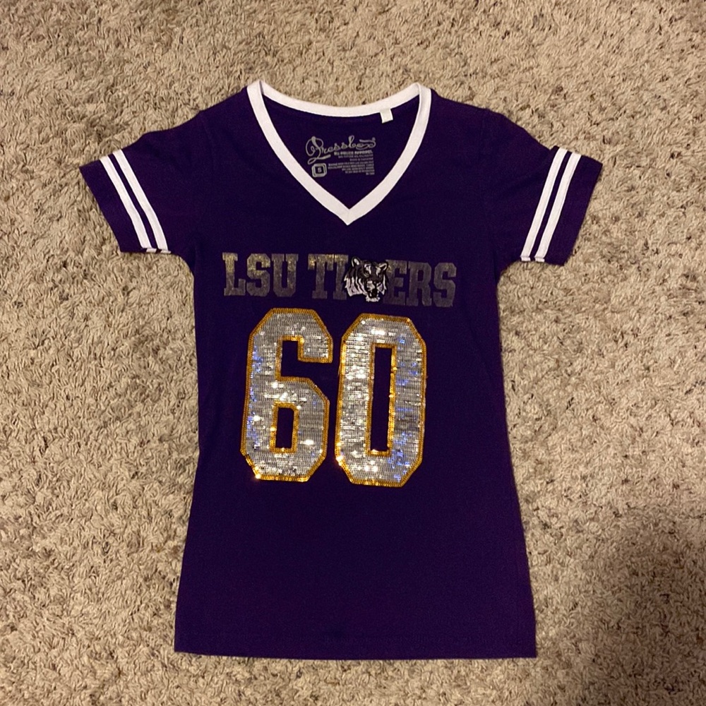 LSU tigers sequin top size small